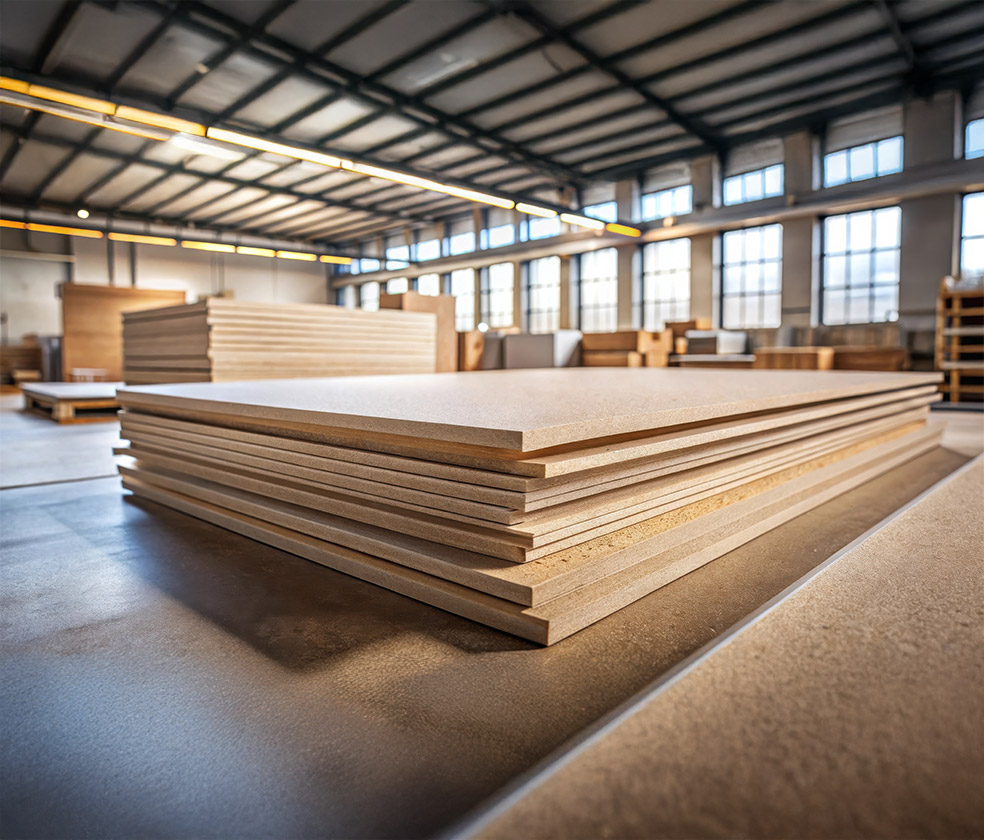 Lager für Holzfaserplatten Lager für Holzfaserplatten